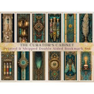 The Curator’s Cabinet Art Nouveau Bookmark Set Alchemist Apothecary Curiosity